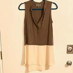 Anthropologie Split Tone Tank (S)